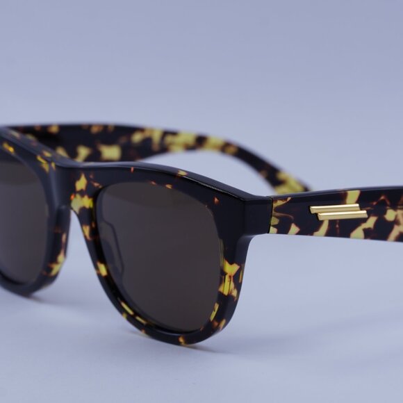 Bottega Veneta BV1001S 002 Sunglasses Havana Square Frame, Brown Lenses - Picture 4 of 11